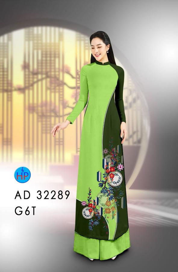 Vải Áo Dài Hoa In 3D AD 32289 14